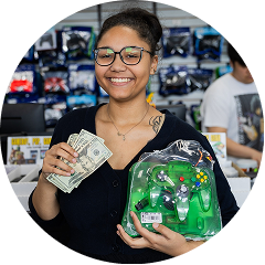 Happy Customer - Buying Video Game accessories.