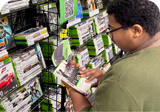 xbox games - with someone viewing the selection